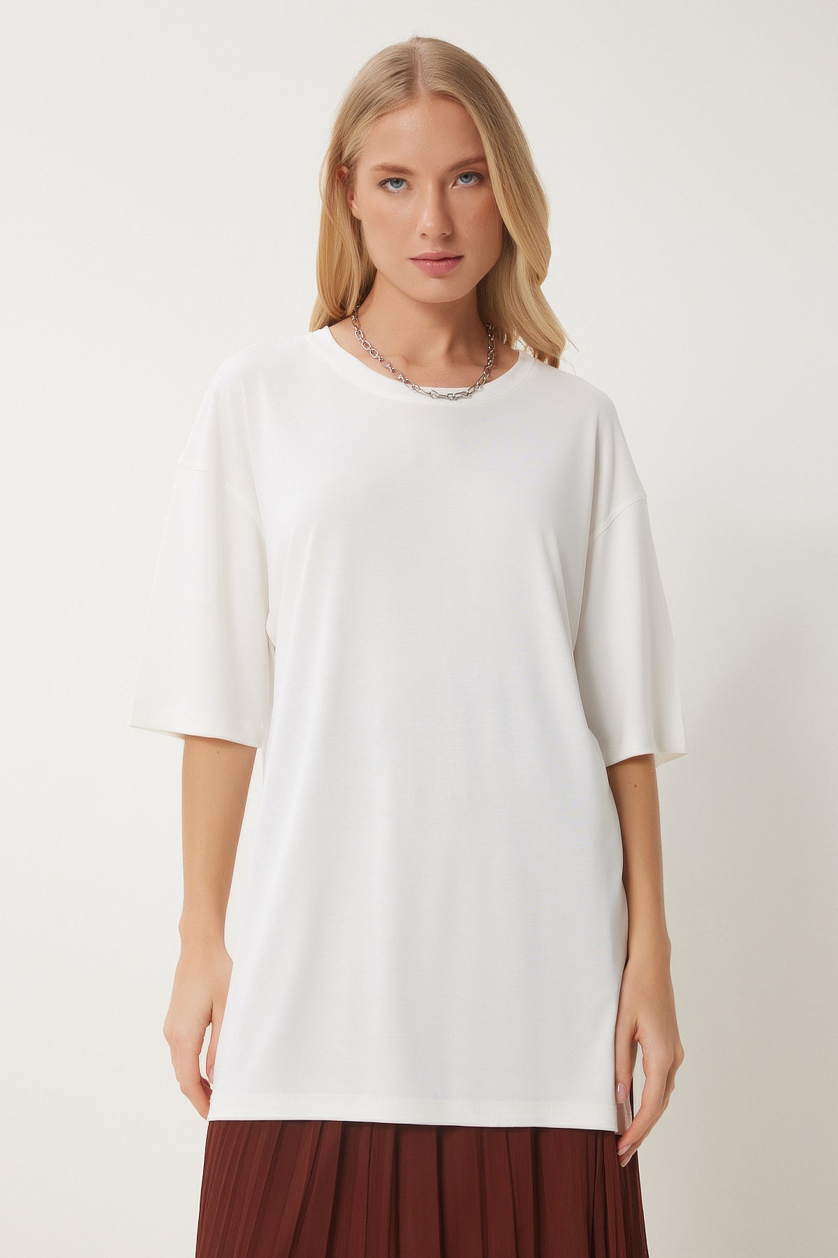 Kemik Oversize Basic Modal T-shirt UB00323