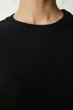 Siyah Fitilli Crop Triko Kazak PF00026