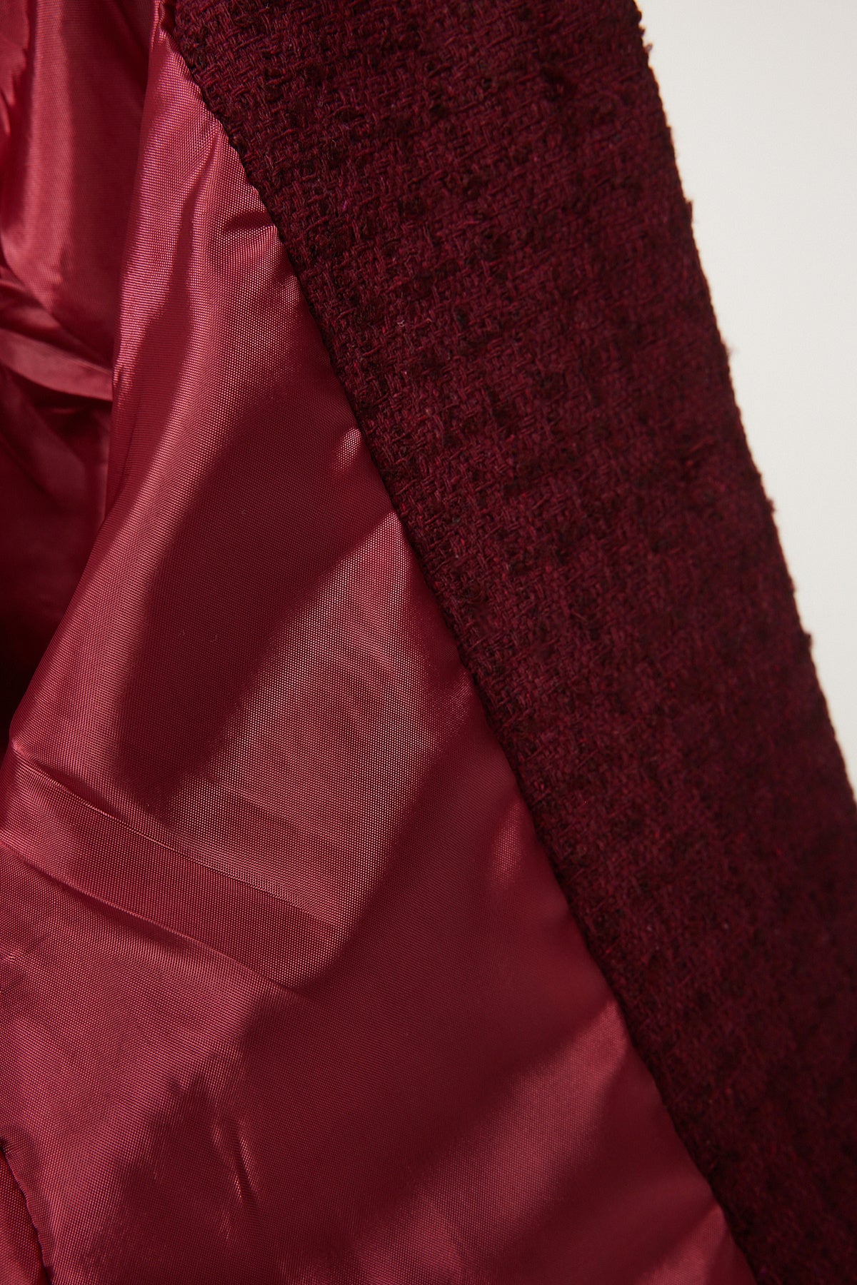Bordo Tüvit Crop Ceket TO00039