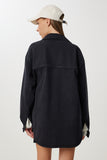 Siyah Cepli Oversize Denim Ceket VC00010