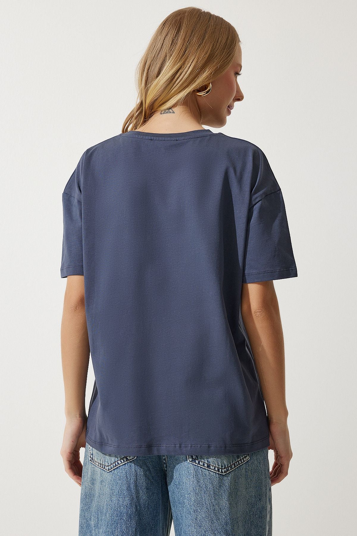 Füme Bol Basic Pamuklu T-Shirt BP00151