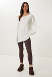 Ekru Basic Oversize Triko Kazak CR00525