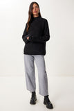 Siyah Basic Oversize Triko Kazak MX00237