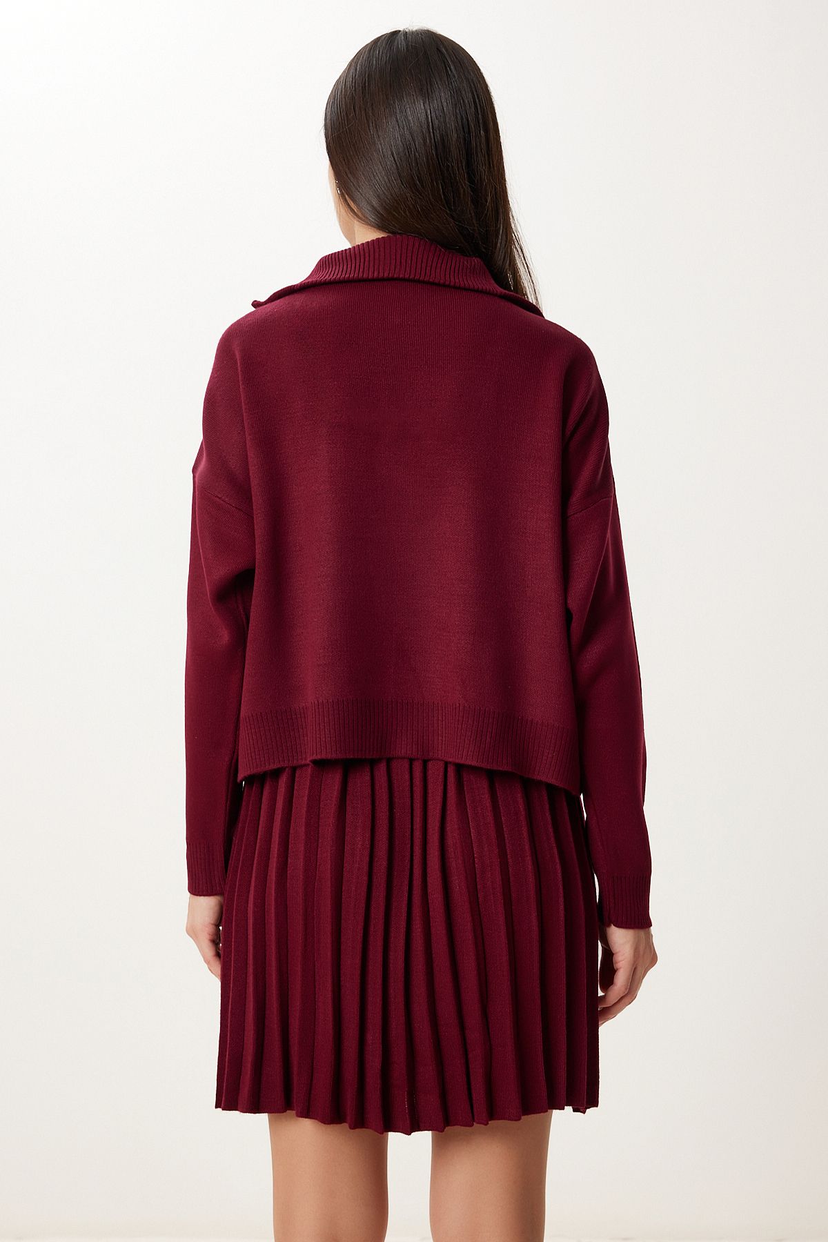 Bordo Triko Kazak Etek Takım PF00113