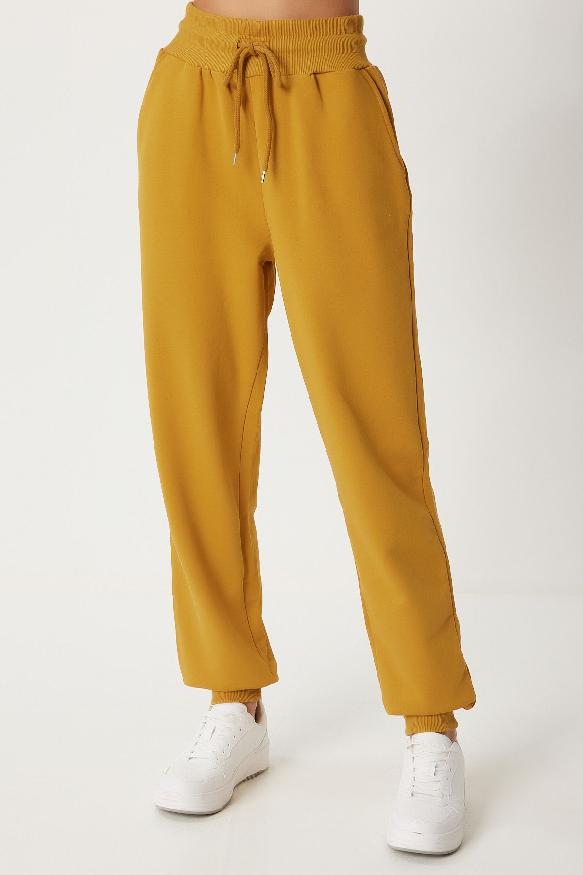 Hardal Kapüşonlu Sweatshirt Jogger Oversize Örme Eşofman Takımı PYS0027