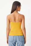 Koyu Sarı İp Askılı Örme Body Bluz LD00018