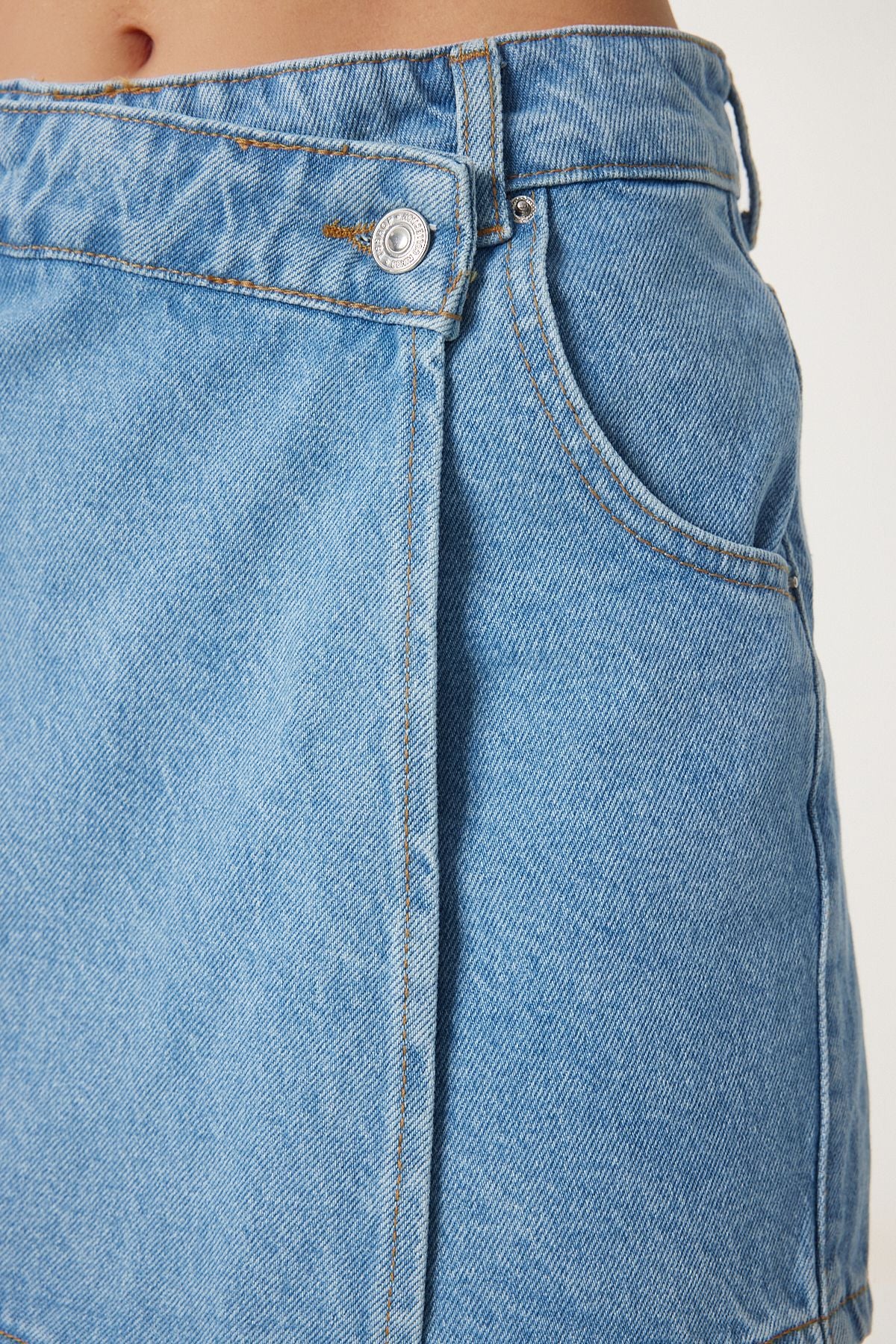 Mavi Mini Denim Şort Etek OK00066