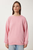 Pembe Şardonlu Basic Sweatshirt OW00001