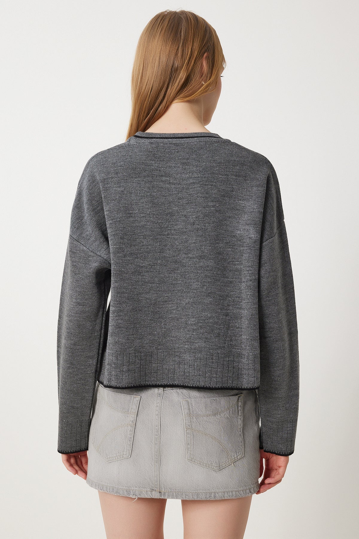 Antrasit Basic Triko Kazak PF00010