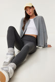 Gri Yıkamalı Oversize Örme Sweatshirt UB00409