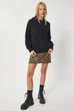 Siyah Kapüşonlu Şardonlu Sweatshirt OW00050