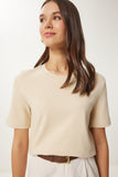Bisküvi Pamuklu Basic Örme T-Shirt AG00001