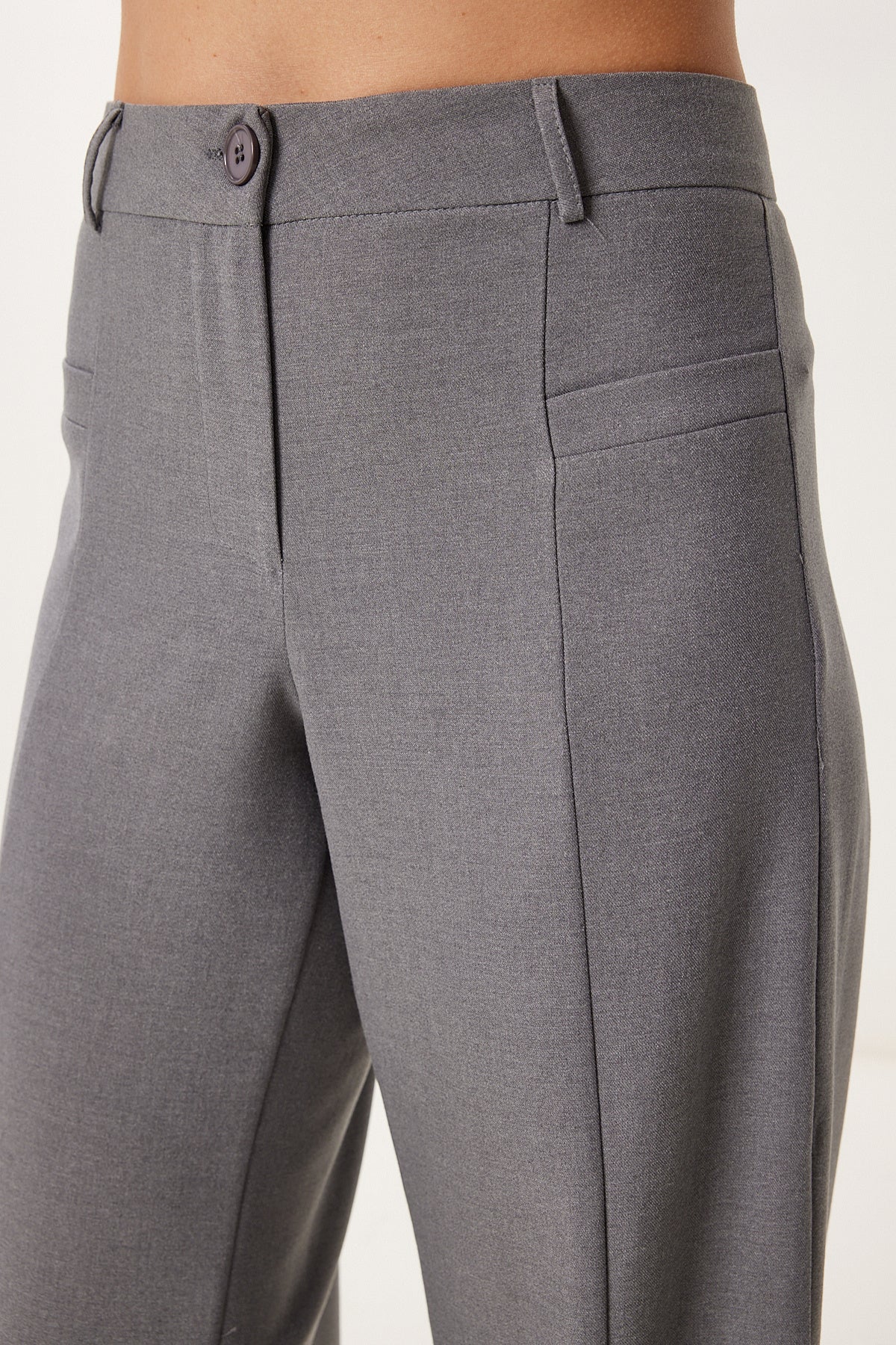 Gri Dokuma Yelek Pantolon Takım FN03463