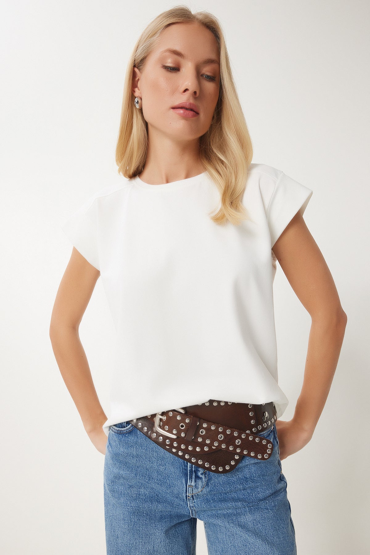 Kemik Basic Örme T-Shirt HW00017