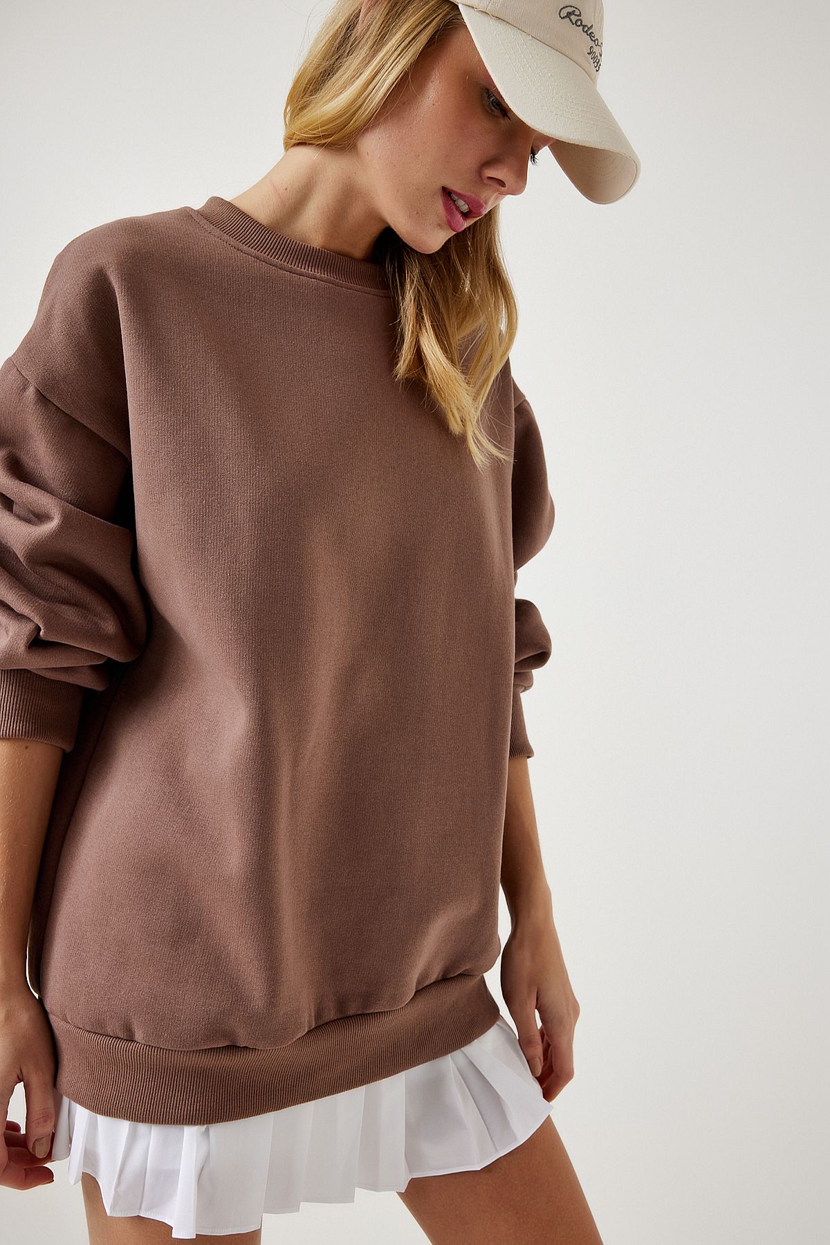 Vizon Şardonlu Basic Sweatshirt OW00001