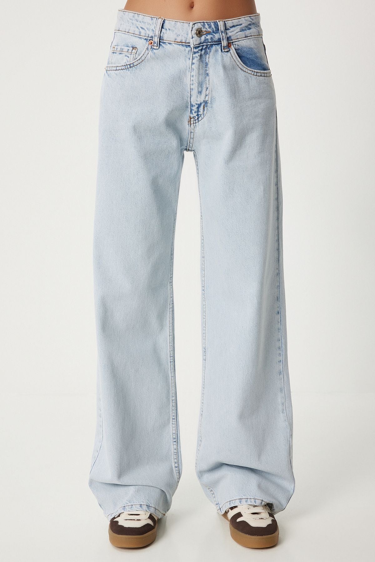 Buz Mavi Geniş Paça Bol Jean UT00018