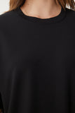 Siyah Oversize Örme T-Shirt Pantolon Takım FN03452