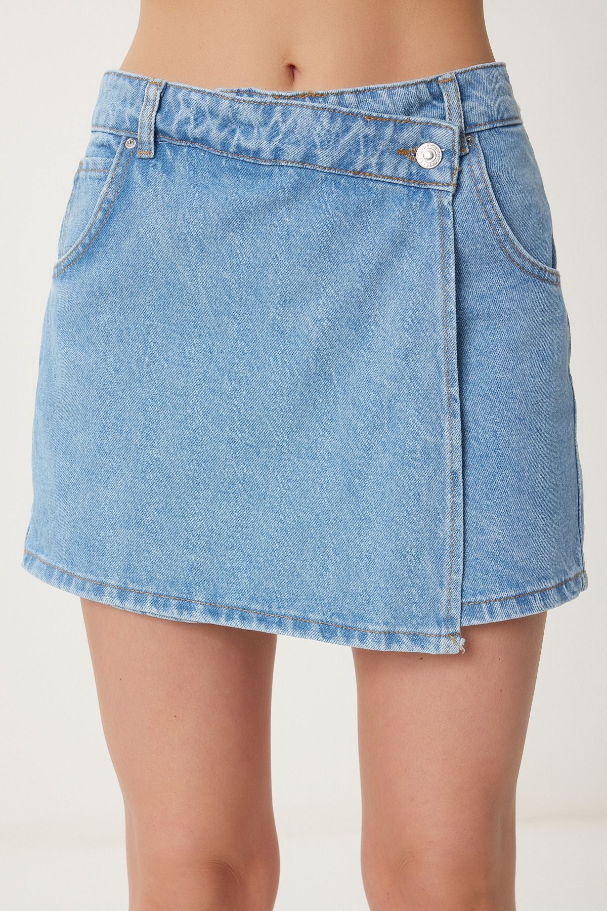 Mavi Mini Denim Şort Etek OK00066
