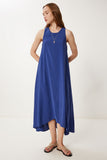 Mor Kolsuz Basic Yazlık Tencel Elbise WF00150
