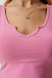 Pembe Askılı Crop Örme Bluz OW00030
