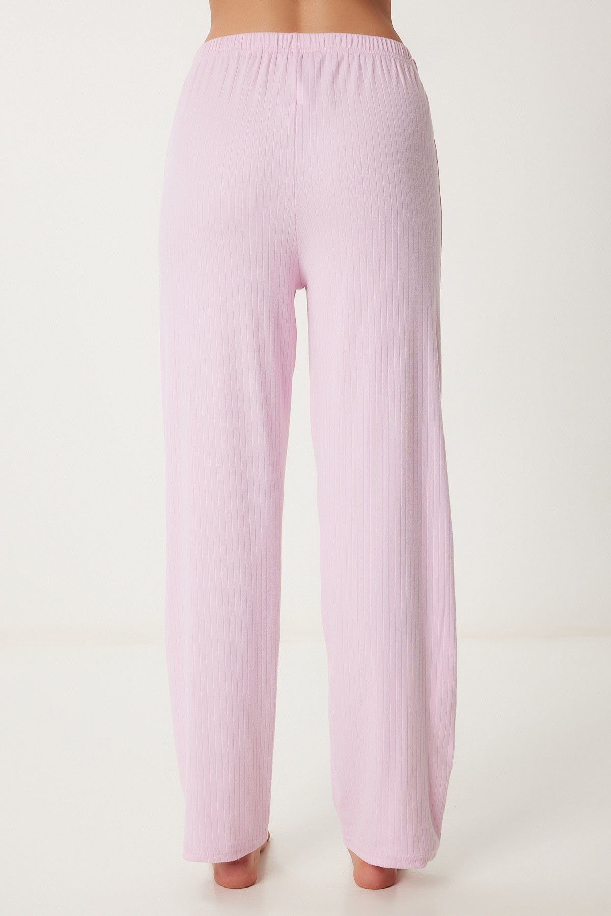 Pembe Gömlek Alt Örme Pijama Takımı PQ00001