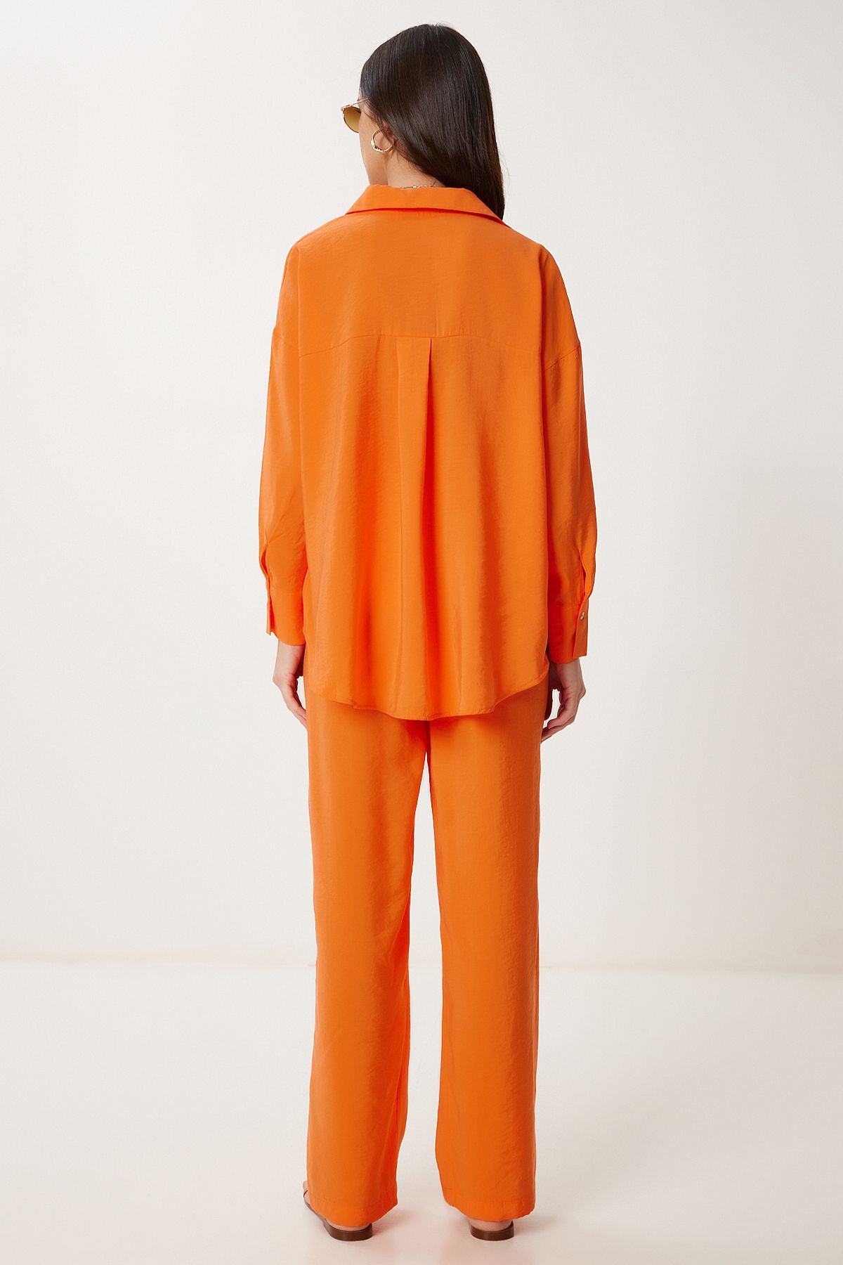 Oranj Oversize Ayrobin Gömlek Pantolon Takım WF00137