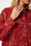 Kiremit Desenli Poplin Gömlek HM00064