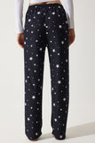 Siyah Desenli Yumuşak Dokulu Örme Pijama GF00002