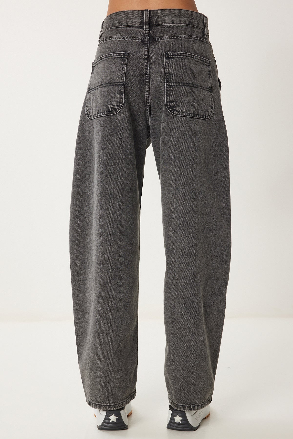 Antrasit Yıkamalı Baggy Jean OK00064