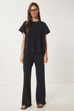 Siyah Triko Bluz Pantolon Takım DP00240
