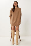 Bisküvi Oversize Uzun Basic Triko Kazak BV00099