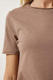 Vizon Bisiklet Yaka Basic Örme T-Shirt UB00229