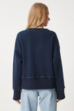 Lacivert Kalp Nakışlı Şardonlu Sweatshirt DP00216