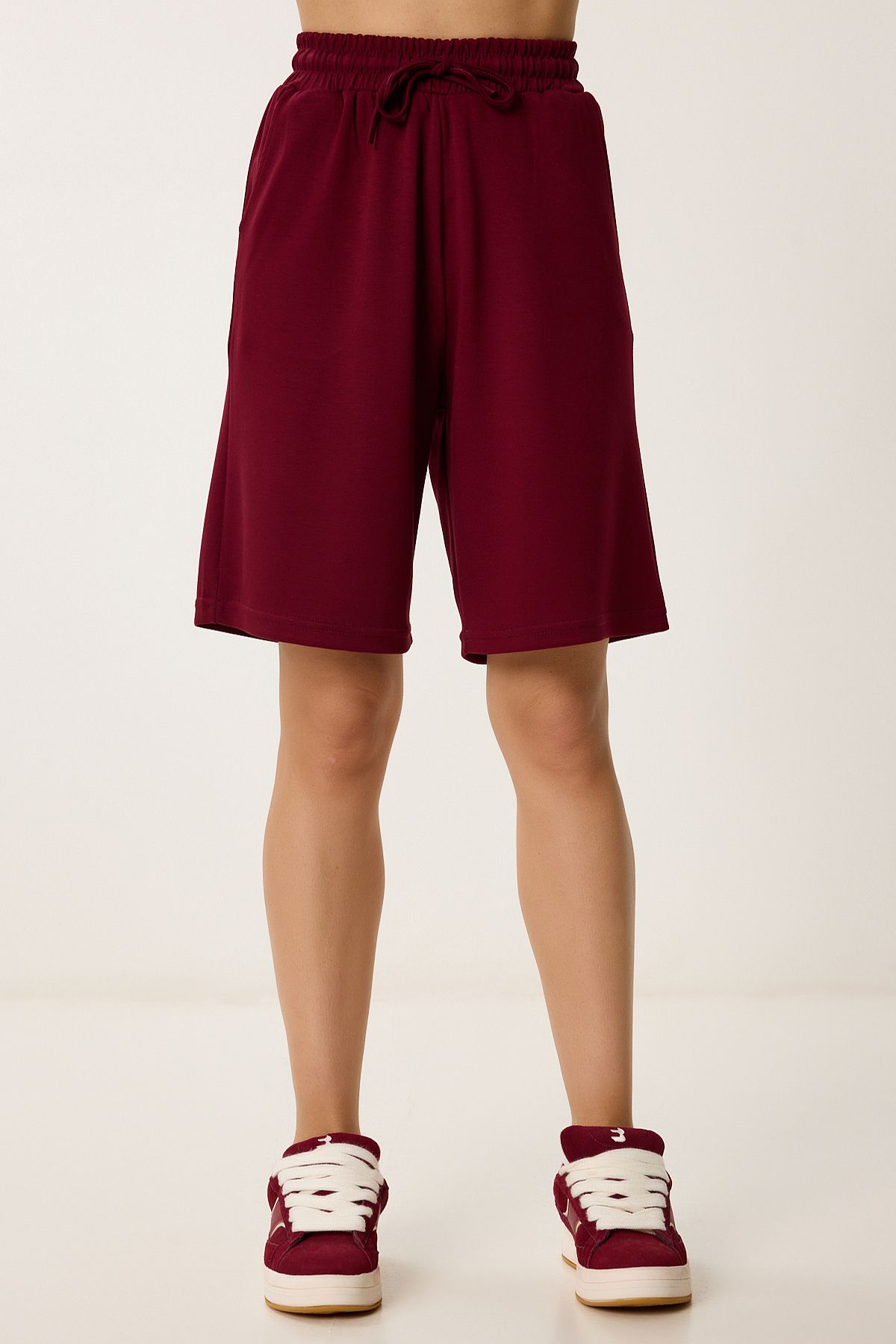 Bordo Bermuda Şort T-Shirt Takım BY00059