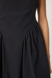 Siyah Fiyonklu Mini Poplin Elbise UB00355