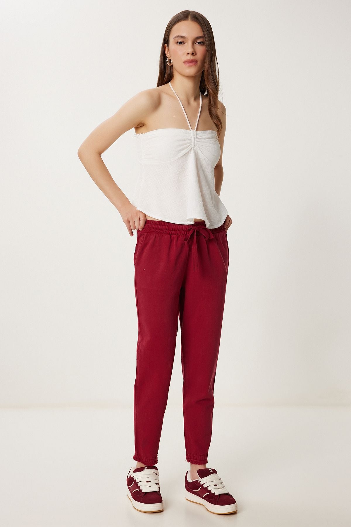 Bordo Cepli Gabardin Pantolon WF00113