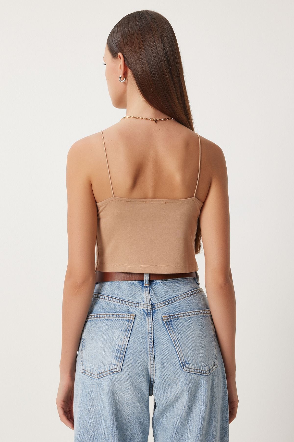 Siyah Beyaz Vizon İp Askılı 3'Lü Paket Örme Büstiyer Lİ00114