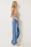 Mavi Yüksek Bel Geniş Paça Jeans FN03425