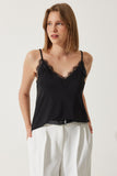 Siyah Dantelli Örme Bluz RX00006