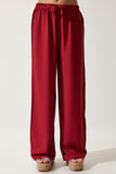 Bordo Yazlık Viskon Palazzo Pantolon EN00610