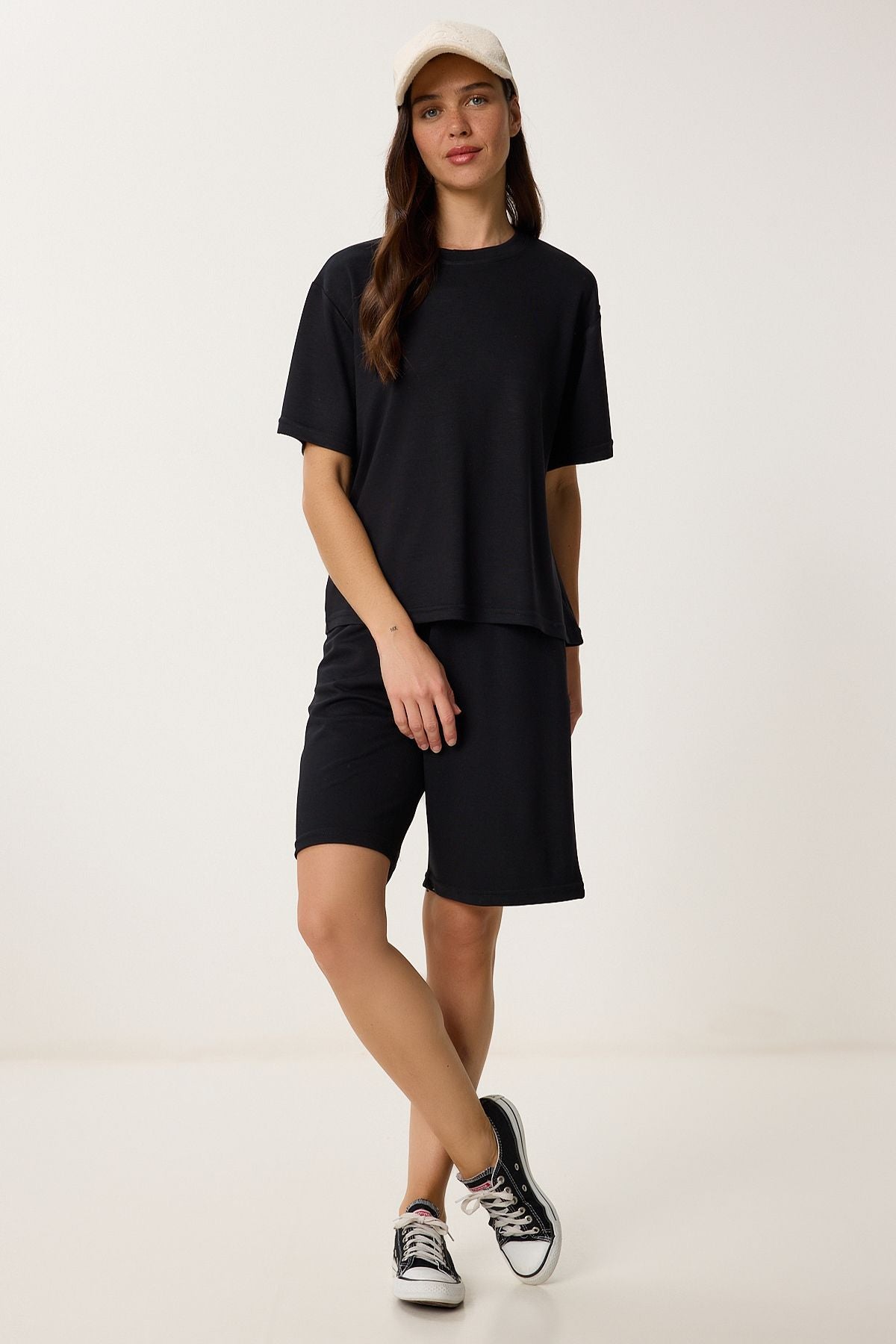 Siyah Bermuda Şort T-Shirt Takım BY00059