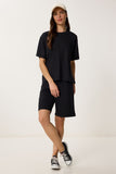 Siyah Bermuda Şort T-Shirt Takım BY00059