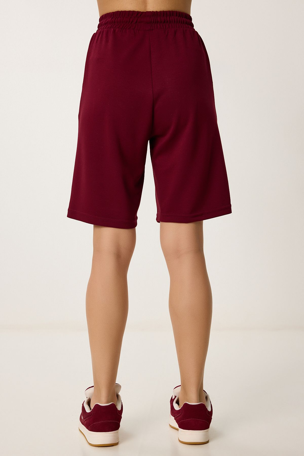 Bordo Bermuda Şort T-Shirt Takım BY00059