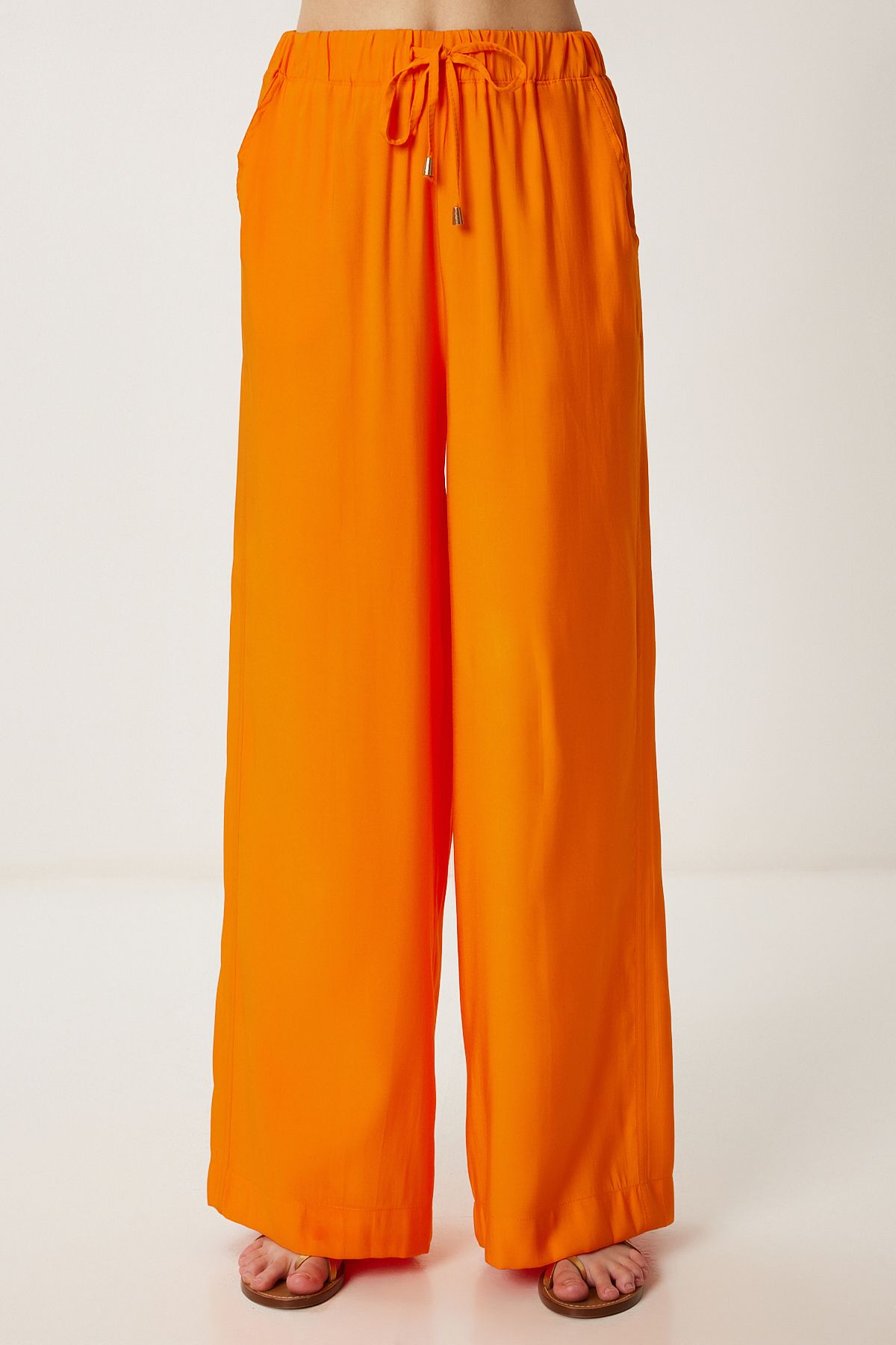 Oranj Geniş Paça Rahat Yazlık Pantolon WF00117
