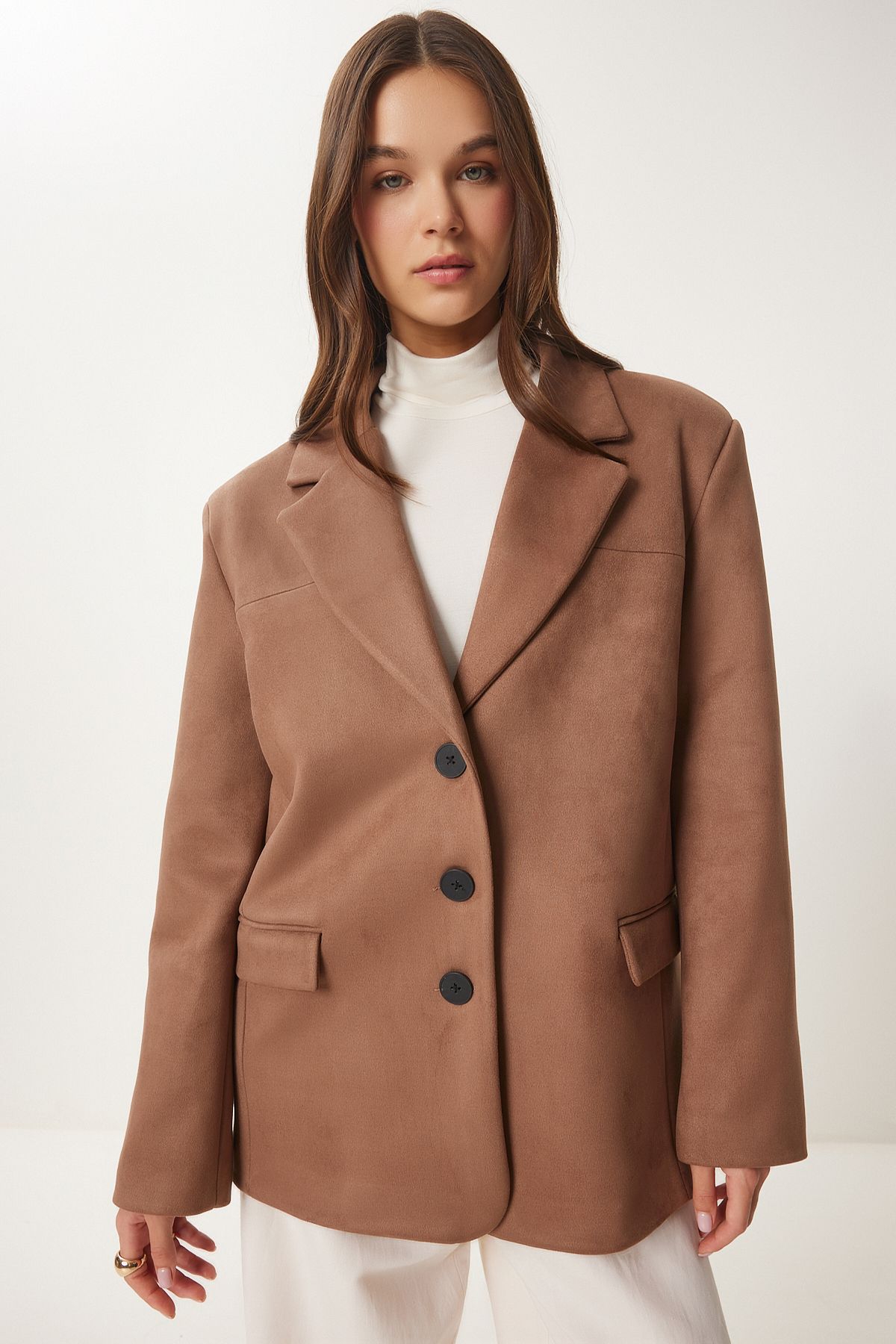 Vizon Premium Süet Blazer Ceket FN03443