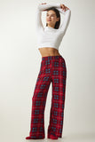 Bordo Desenli Yumuşak Dokulu Örme Pijama GF00002
