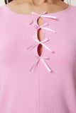 Pembe Fiyonklu Örme T-Shirt MC00296