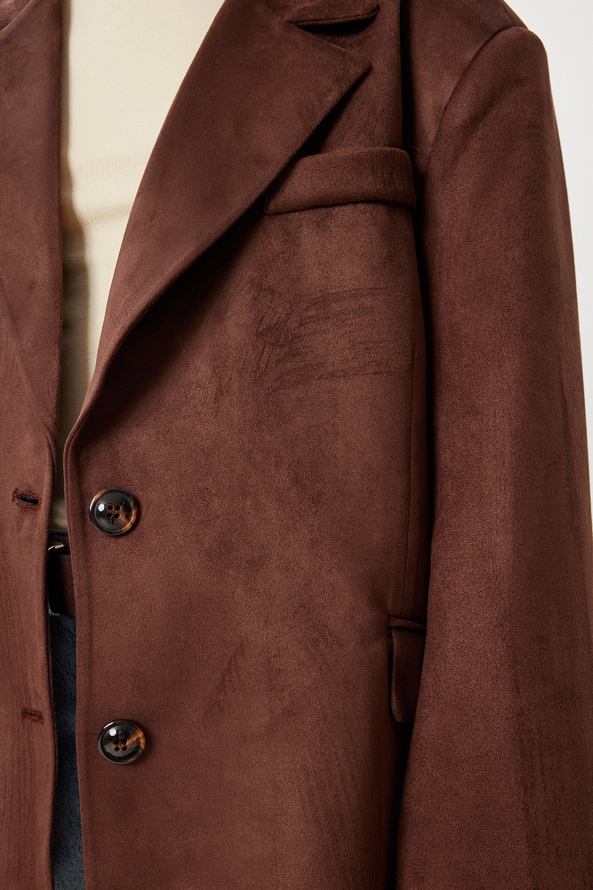 Kahverengi Oversize Premium Süet Ceket KT00016