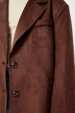 Kahverengi Oversize Premium Süet Ceket KT00016