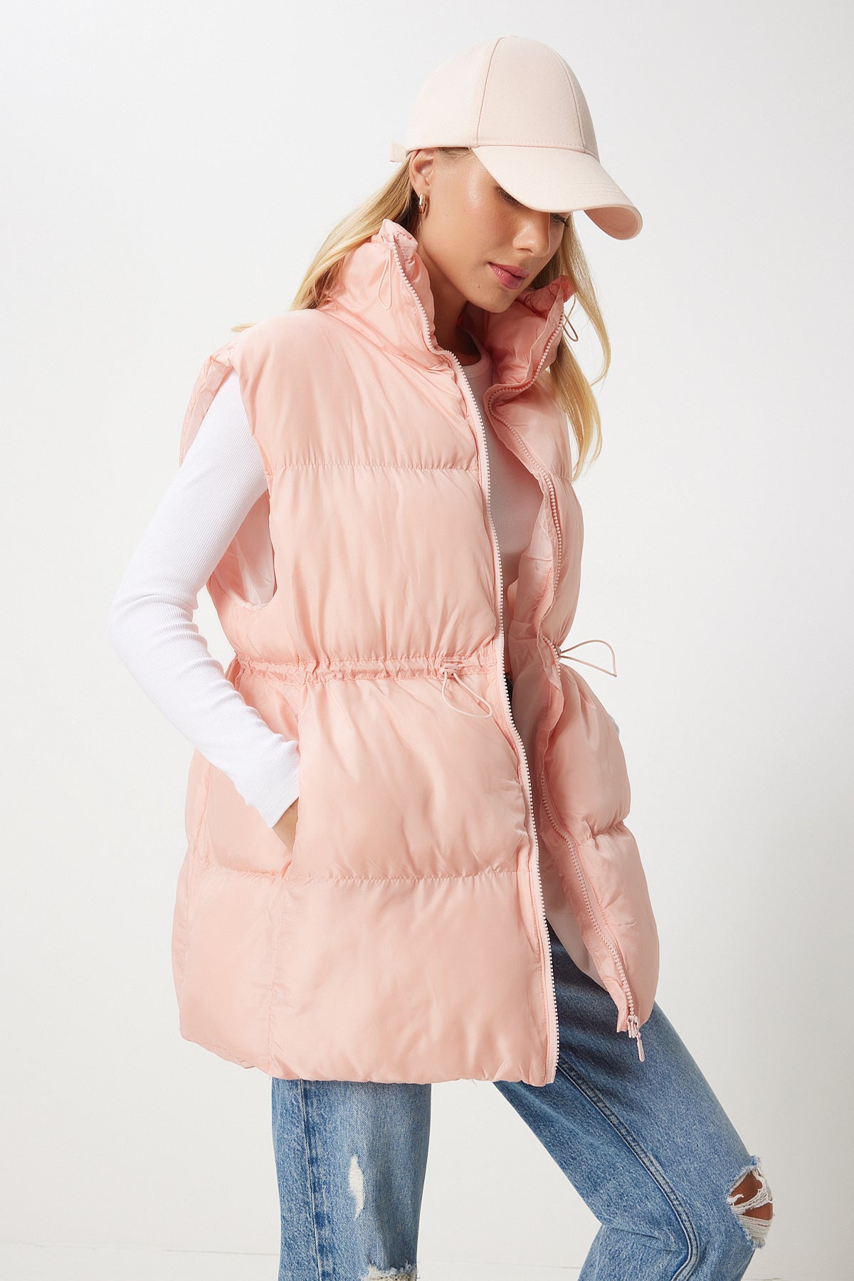 Pembe Beli Büzgülü Şişme Yelek  FN03360
